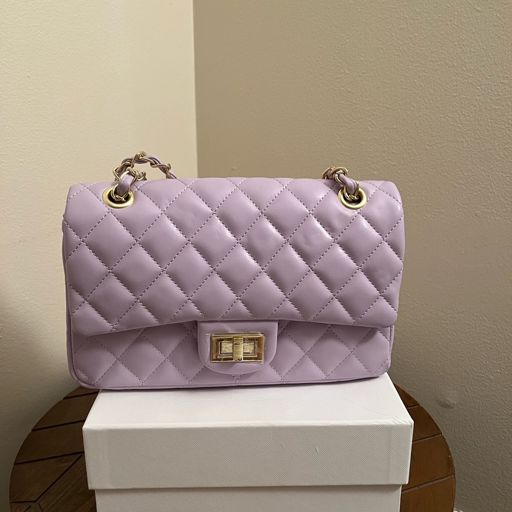 Lavender color shoulder/crossbody bag